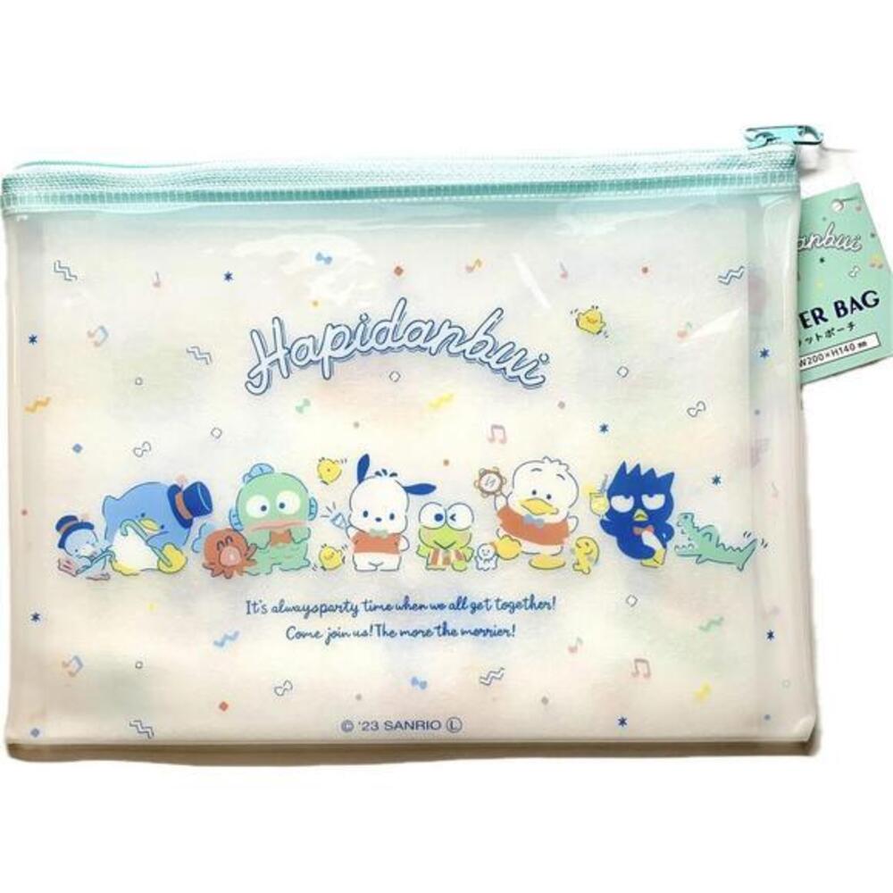 Sanrio x Daiso Flat Pouch “Hapidanbui” Dual Sided, Pochacco Hangyodon Pekkle
